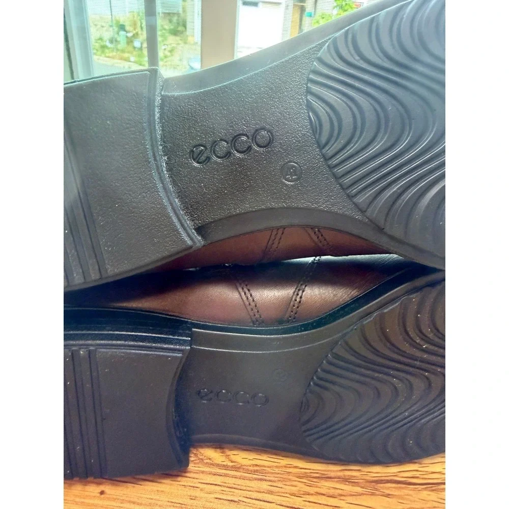 ECCO Touch 15 Hydromax Brown Leather Ankle Boots Women's 10.5 NWOTS